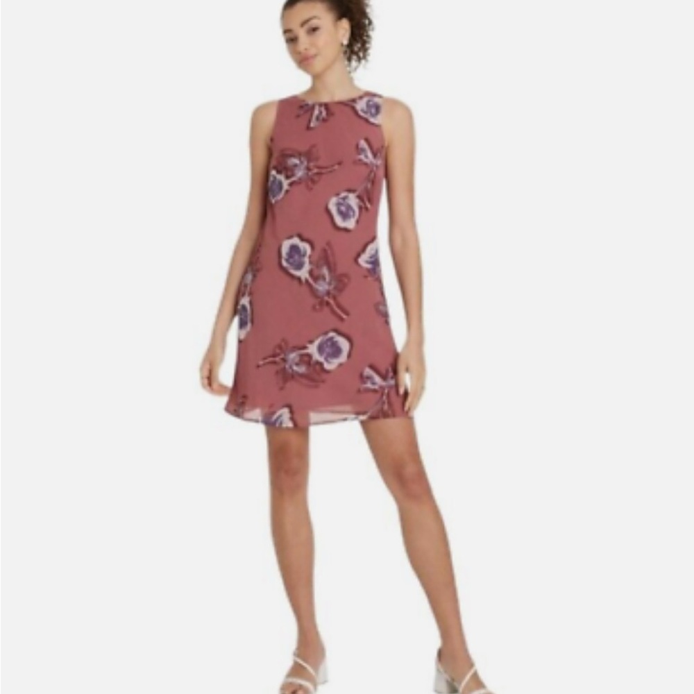 wild fable Rose-Pink Floral A-Line Dress